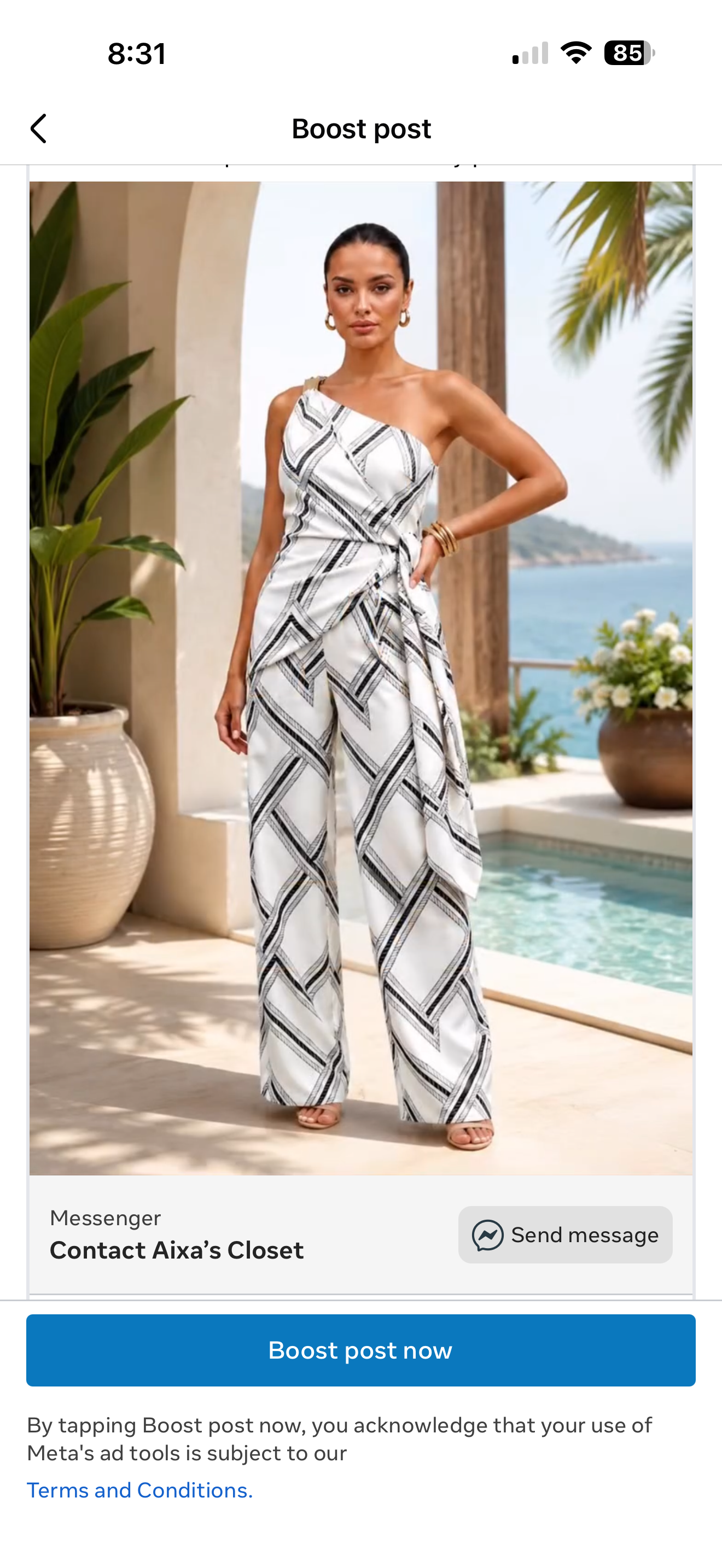 Lili Collection One Shoulder Wide Leg Two-Piece Set