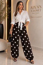 Polka Dot Barrel Pants – Women’s Statement Pants