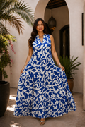 Royal Blue Soft Thread Maxi Dress