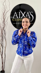 Royal Blue Chic Blouse