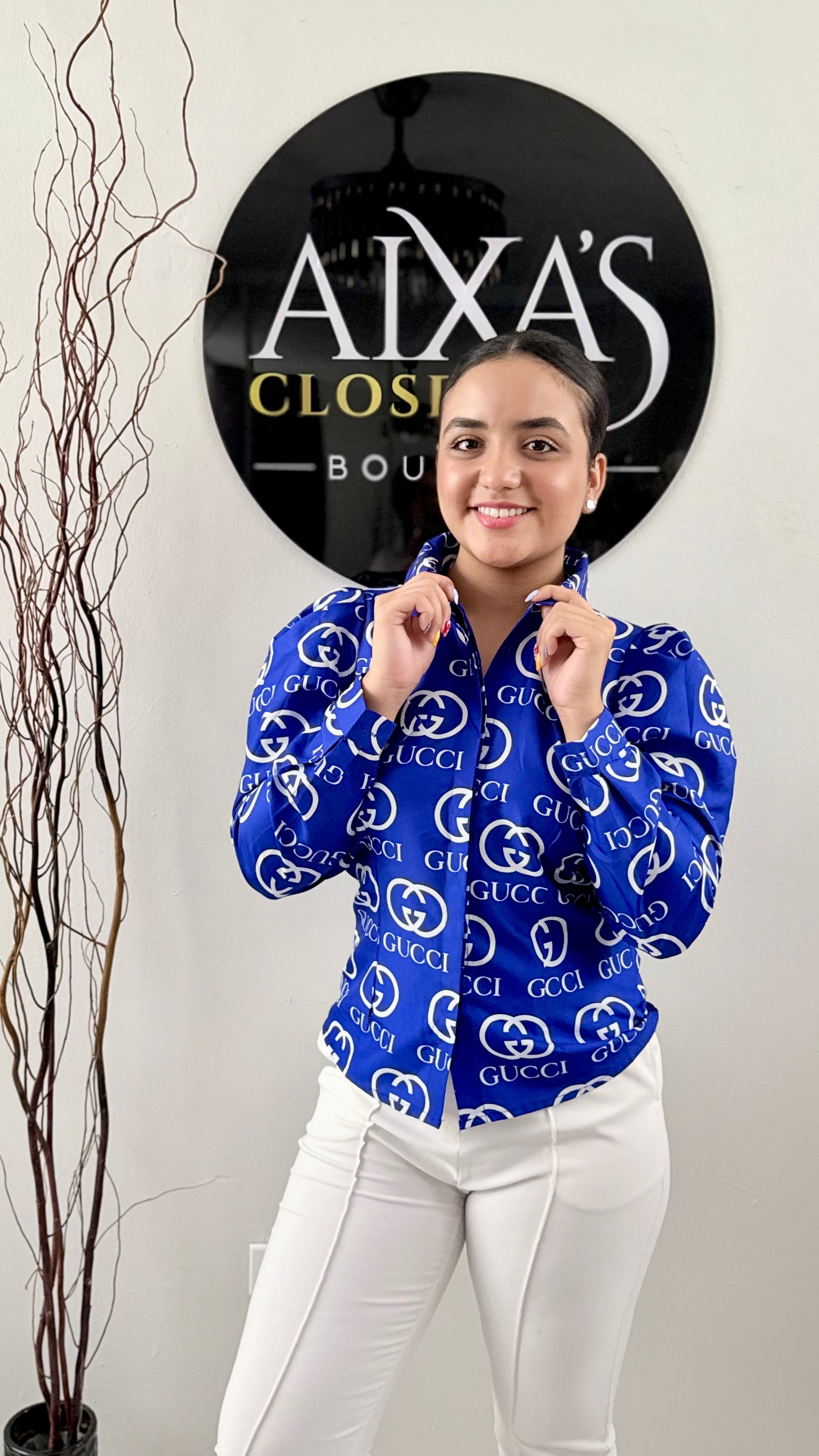 Royal Blue Chic Blouse