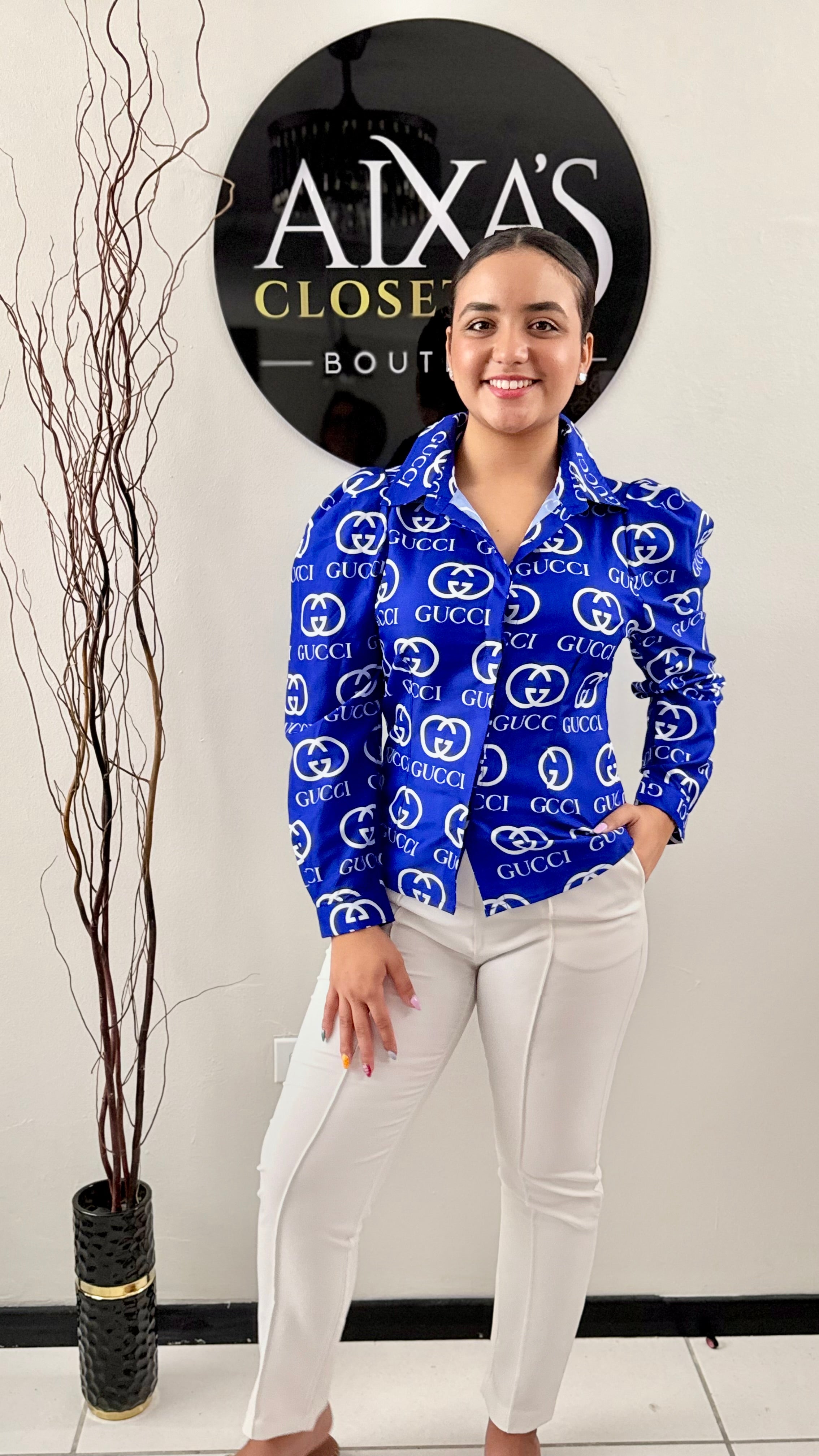 Royal Blue Chic Blouse