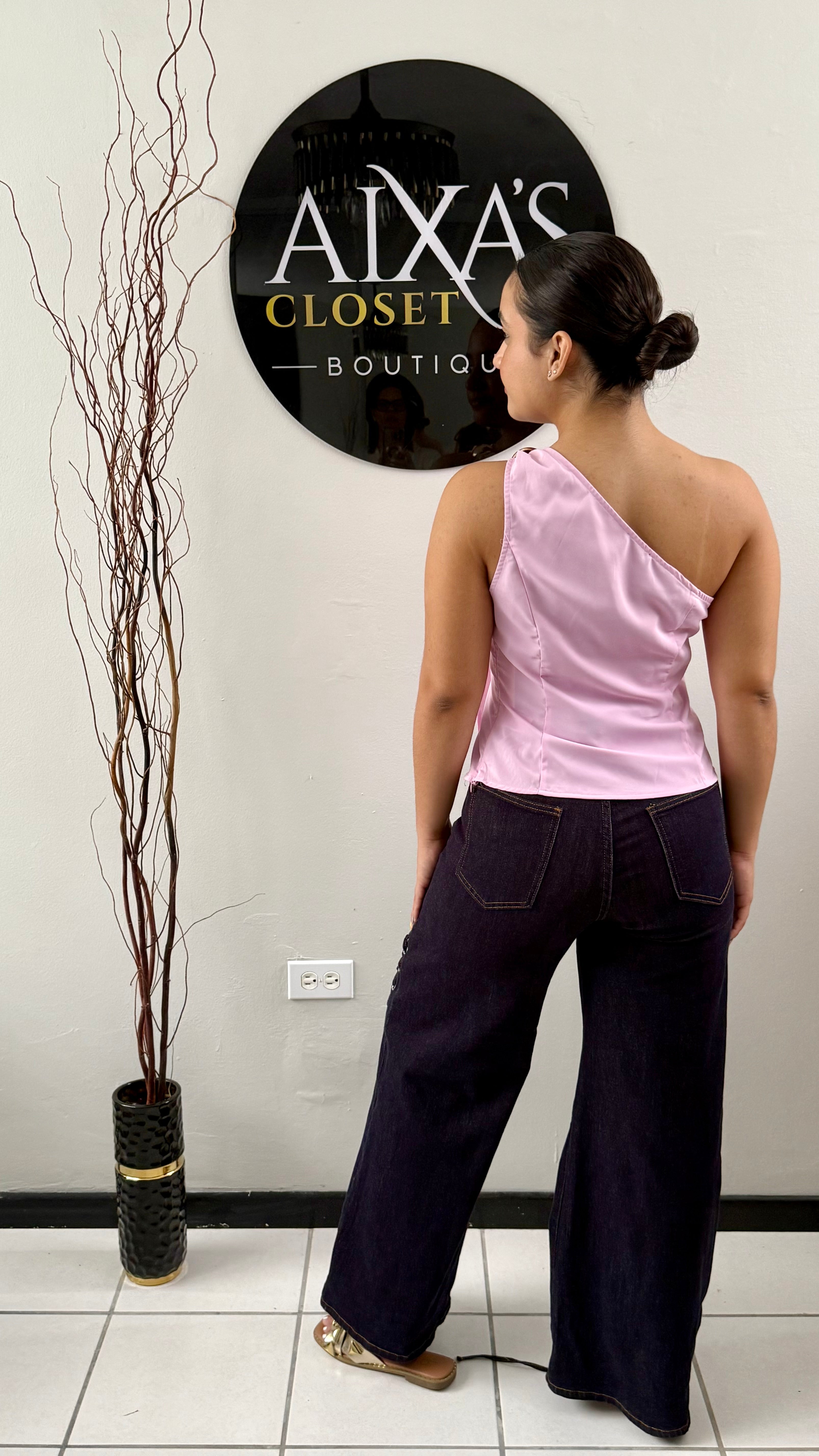 Blush Satin Muse Top