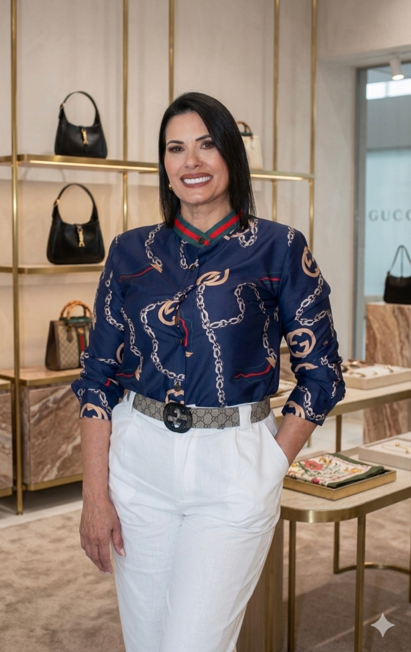 Golden Muse Chain Blouse