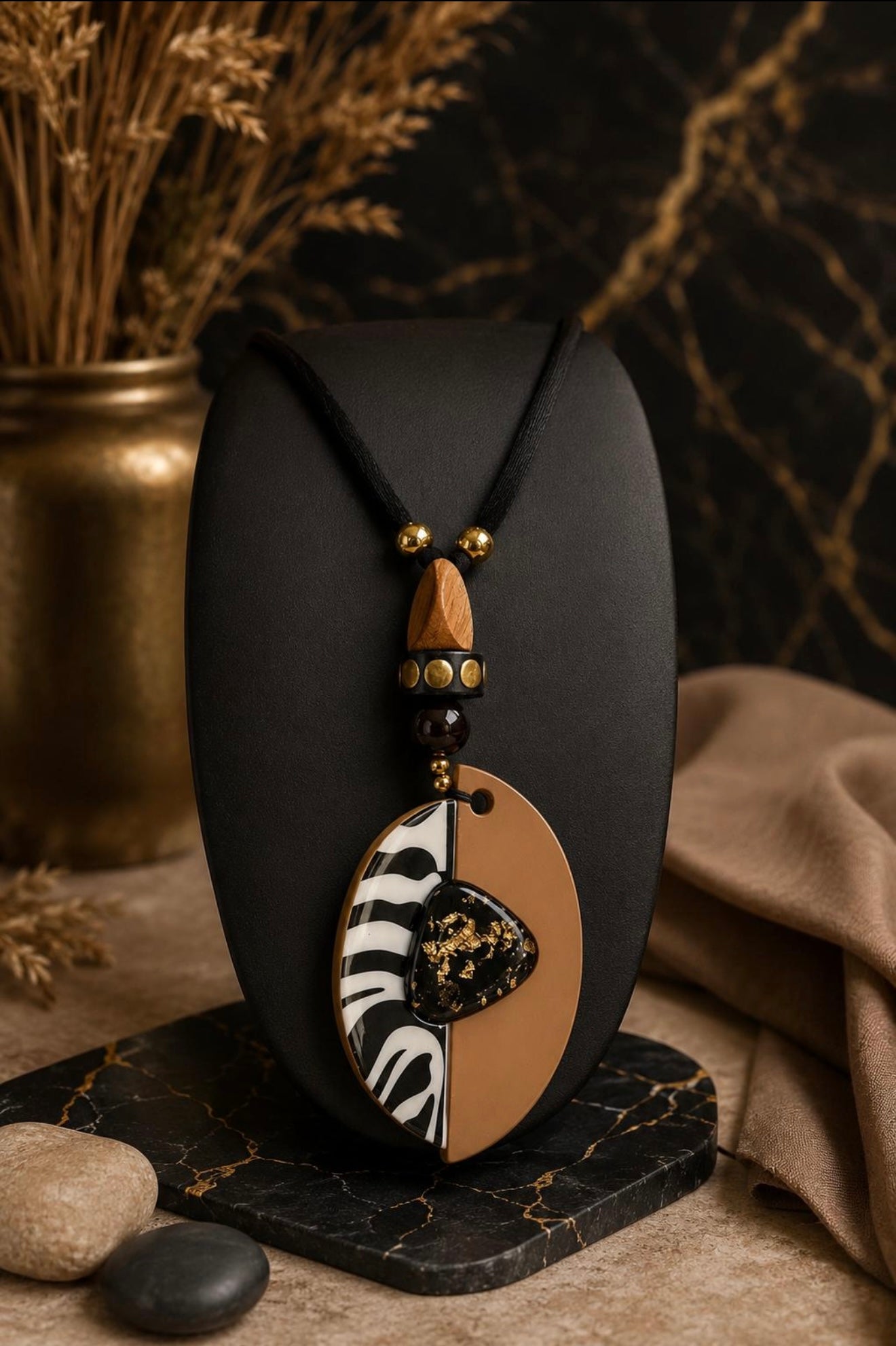 Sevilla Noir Artisan Statement Necklace