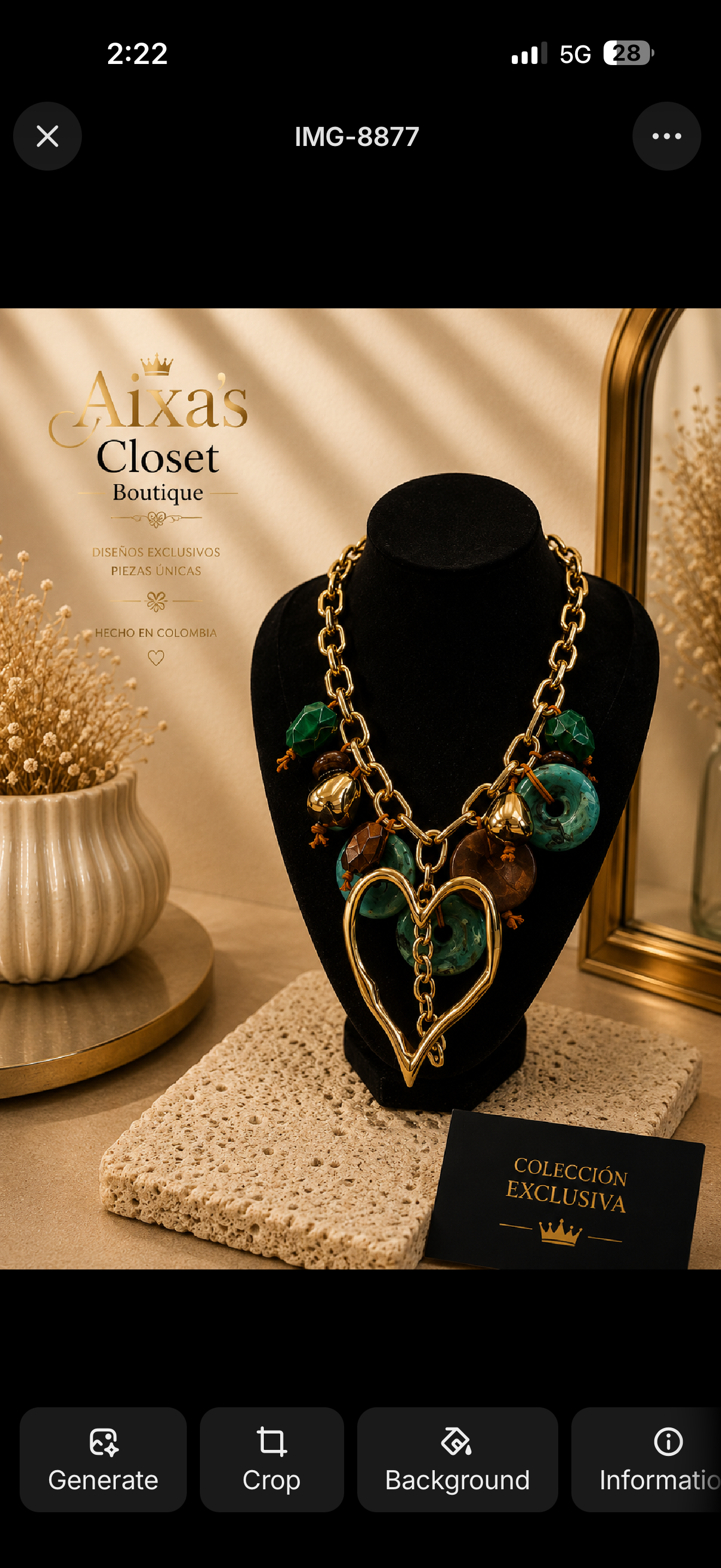 Spanish Designer Heart Statement Necklace