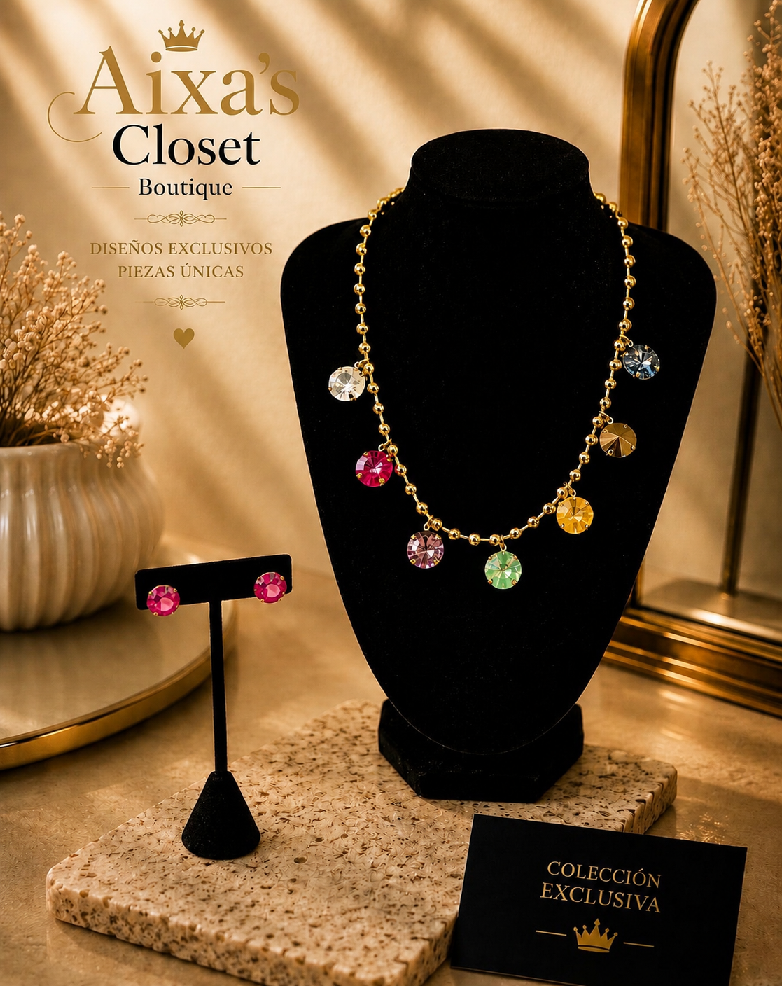Lumière Multicolor Gold-Plated Necklace