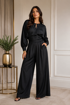 Black Soft Touch Wide Leg Set