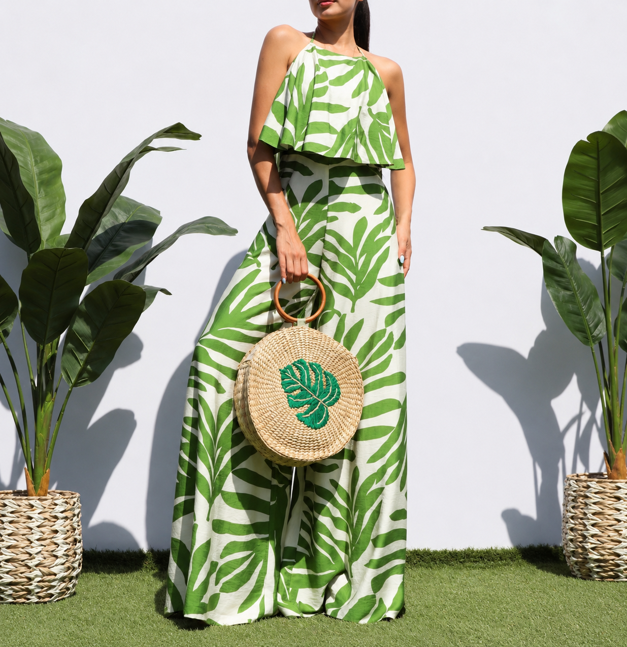 Tropical Breeze Halter Jumpsuit
