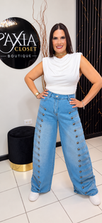 Napoleon Statement Wide Leg Jeans