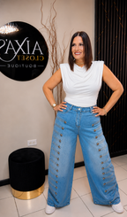 Napoleon Statement Wide Leg Jeans