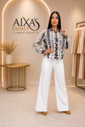 Sofia White Wide-Leg Dress Pants