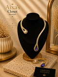 Designer Open Collar Necklace & Bracelet Set
