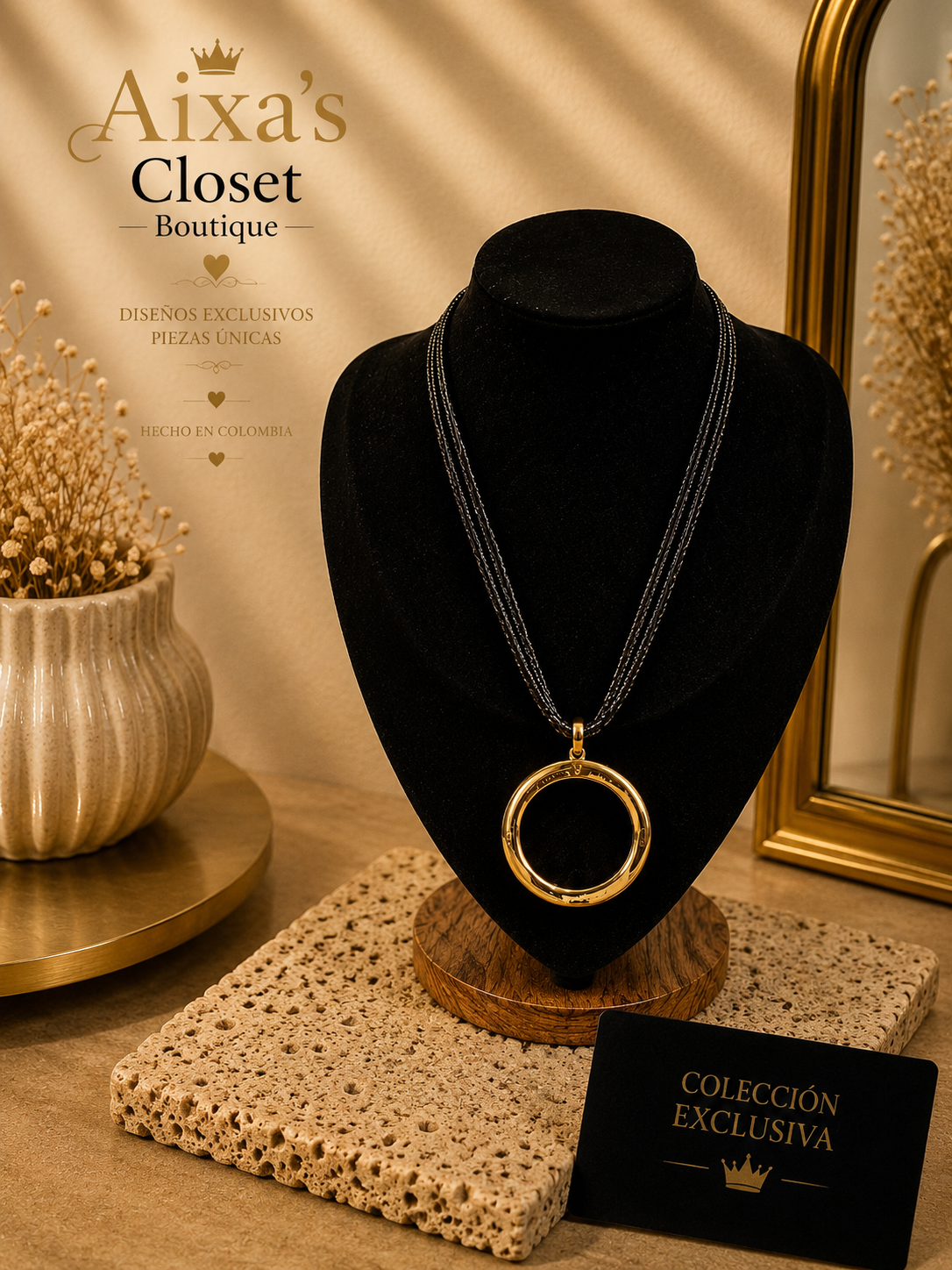 Golden Circle Pendant Necklace